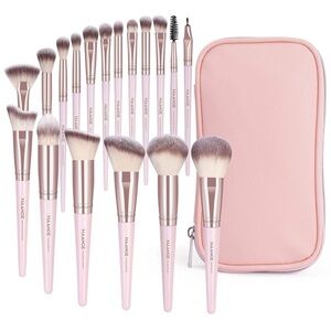 Pink Makeup Brush Set